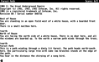 Zork I - AST - Atari ST - Ingame Zork I - AST - Atari ST - Ingames