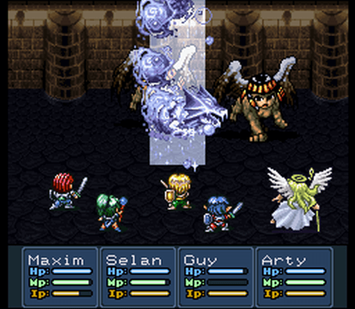 Achtung, Wasser-Drache! Zauber in Lufia sind cool inszeniert.