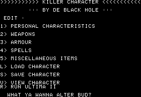 Ultima II Killer Character - APPLEII - Apple II - Ingames