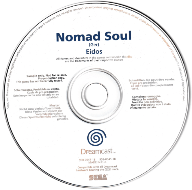 The Nomad Soul - DREAMCAST - Sega Dreamcast