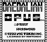 Daedalian Opus - GAMEBOY - Nintendo Game Boy - Titles