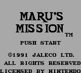Maru's Mission - GAMEBOY - Nintendo Game Boy - Titles