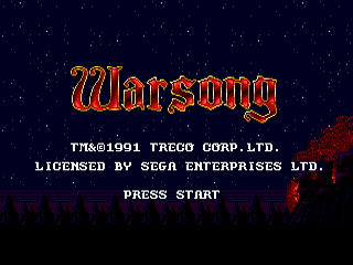 Warsong - GEN - Sega Genesis - Titles