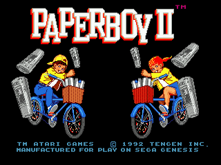 Paperboy 2 - GEN - Sega Genesis - Titles
