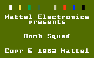 Bomb Squad - INTELLIVISION - Mattel Intellivision - Titles