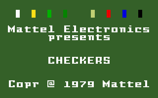 Checkers - INTELLIVISION - Mattel Intellivision - Titles