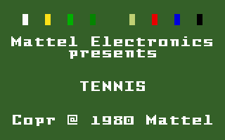Tennis - INTELLIVISION - Mattel Intellivision - Titles
