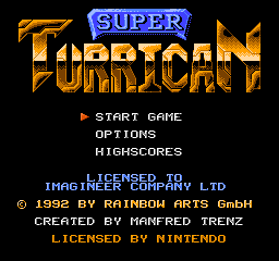 Super Turrican - NES - Nintendo Entertainment System - Titles