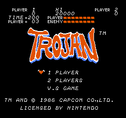 Trojan - NES - Nintendo Entertainment System - Titles