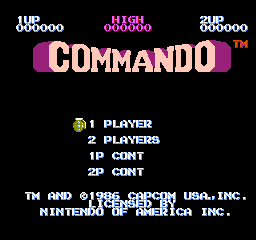 Commando - NES - Nintendo Entertainment System - Titles