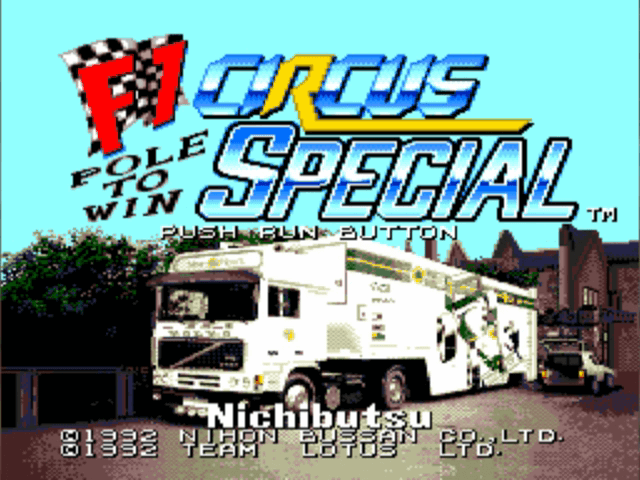 F1 Circus Special: Pole To Win - PCESCD - NEC PC-Engine Super CD-ROM² - Titles