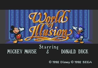 World of Illusion Starring Mickey Mouse & Donald Duck - SMD - Sega Mega Drive - Titles