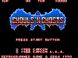 Ghouls 'n Ghosts - SMS - Sega Master System - Titles