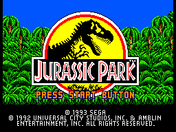 Jurassic Park - SMS - Sega Master System - Titles