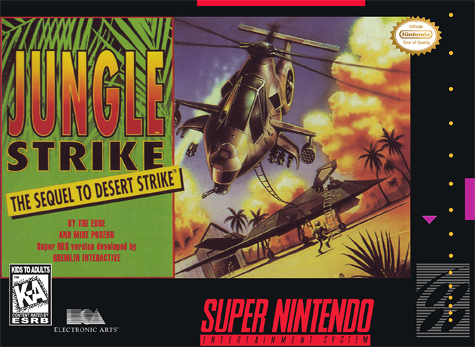 Jungle Strike: The Sequel to Desert Strike - SNES - Nintendo Super Nintendo Entertainment System - Packshots