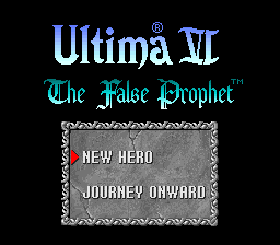 Ultima: The False Prophet - SNES - Nintendo Super Nintendo Entertainment System - Titles