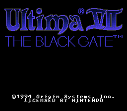 Ultima: The Black Gate - SNES - Nintendo Super Nintendo Entertainment System - Titles