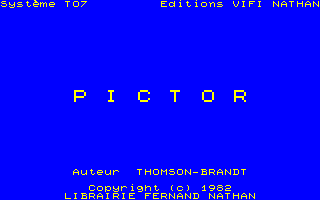 Pictor - TO7 - Thomson TO-7/70 - Titles